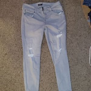 Torrid 16R Gray Distressed Skinny Jeggings
